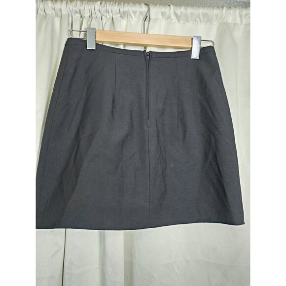 R Wear Rampage 90's Y2k Paper Tag Black Mini Skirt Double Front Split Jrs 9 (28) - Picture 5 of 7